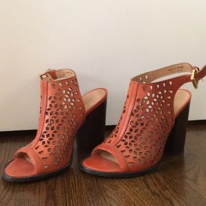 Orange Rebecca Minkoff Leather Heels